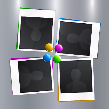 Vector empty photo frames design material 09