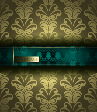 Vintage seamless luxury pattern background vector 01