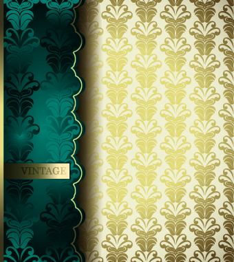 Vintage seamless luxury pattern background vector 02