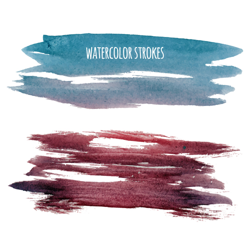 watercolor vector strokes brushes 