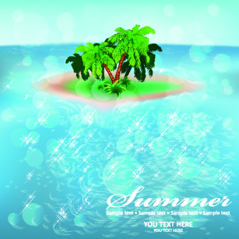 Summer beach and island background 02