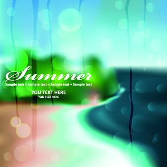 Summer beach and island background 05