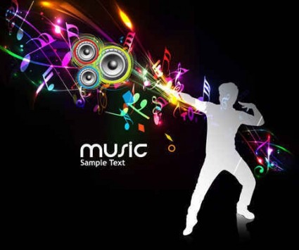 Fashion cool music flyer vector template 02