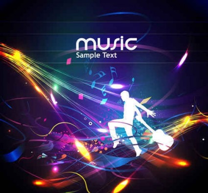 Fashion cool music flyer vector template 01