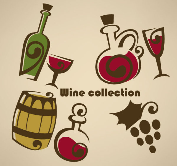 Hand drawn of food elements vector 04
