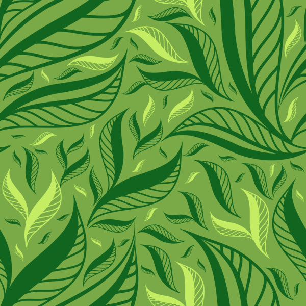 Green Leaf background vector 01