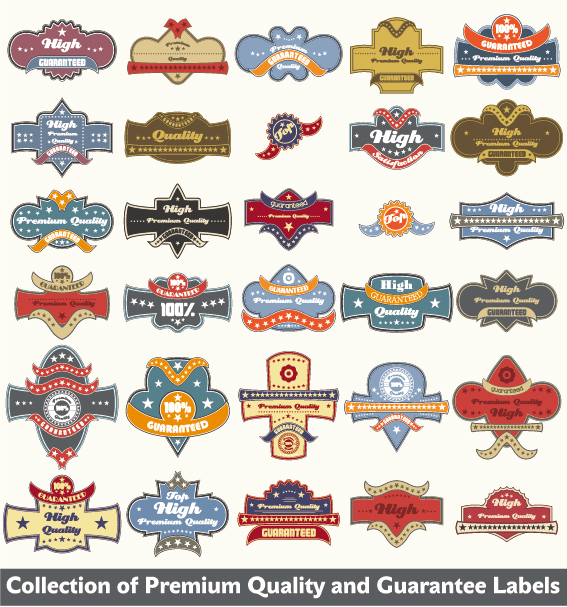European style Classic Label vector 01