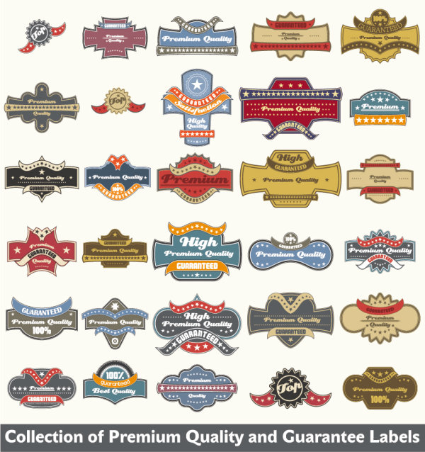 European style Classic Label vector 03