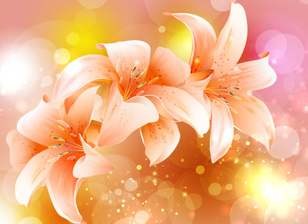 Brilliant Petal background vector 05