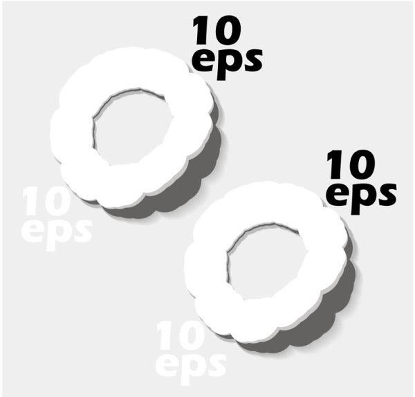 Creative White Label Stickers elements vector 04