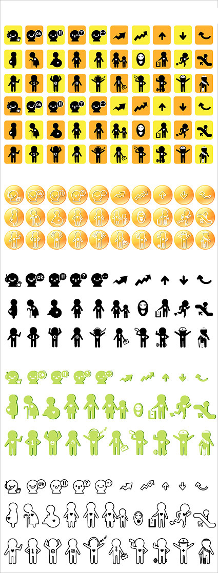 People style icon vector