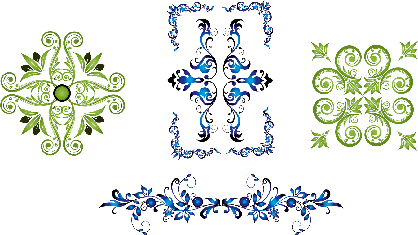 Delicate floral frames vector