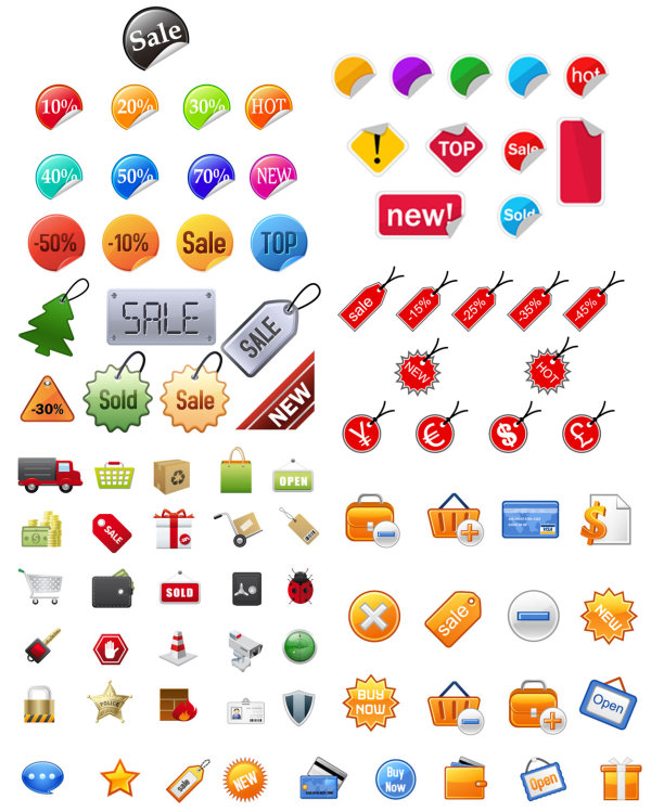 Shopping icon vector vector