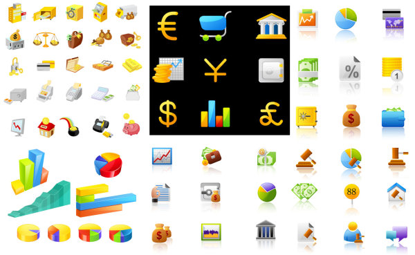 Financial icon vector vector
