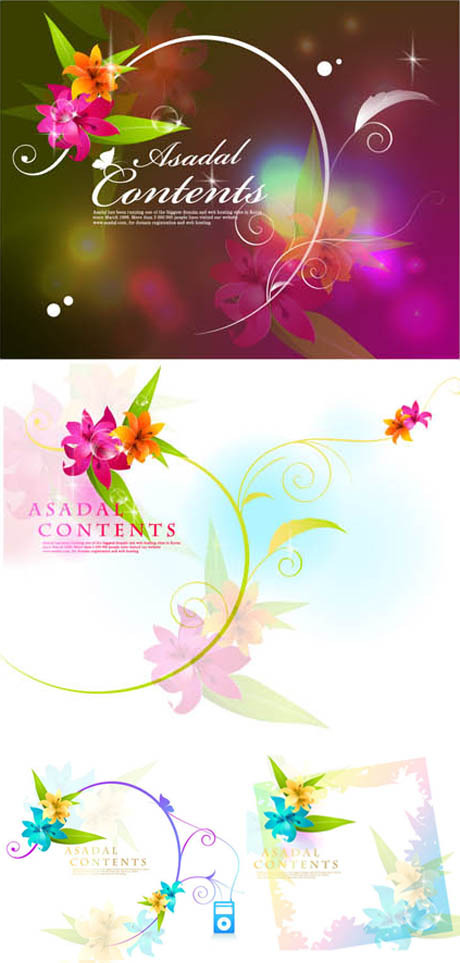 Fantasy flower background design vector