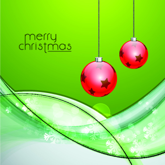2014 Christmas baubles with holiday backgrounds vector 03