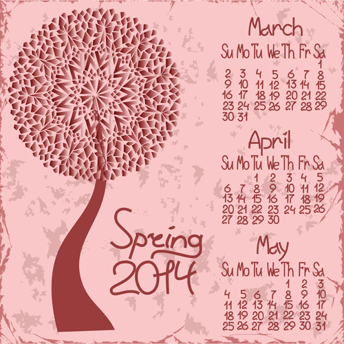 year set calendar 2014 