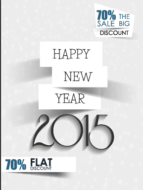2015 christmas discount big sale poster vectors 12