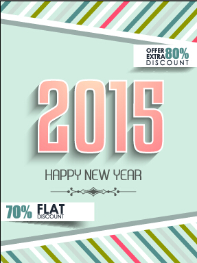 2015 christmas discount big sale poster vectors 14