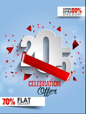 2015 christmas discount big sale poster vectors 15