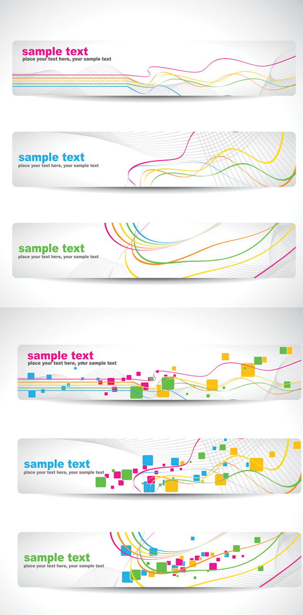 Dynamic lines banner vector graphic