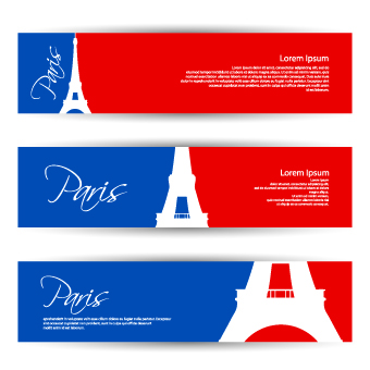 Banner of travel elements vector 01