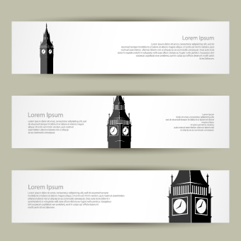 Banner of travel elements vector 02