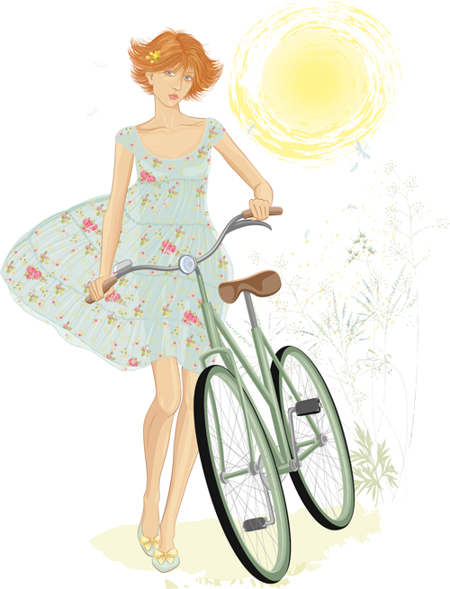 iful woman design elements vector 05 Beautiful woman design elements vector 05