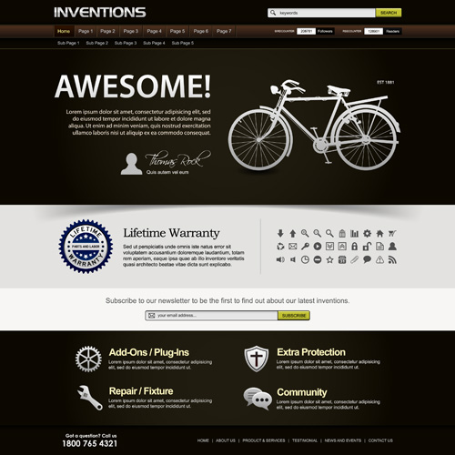 website template material bike 