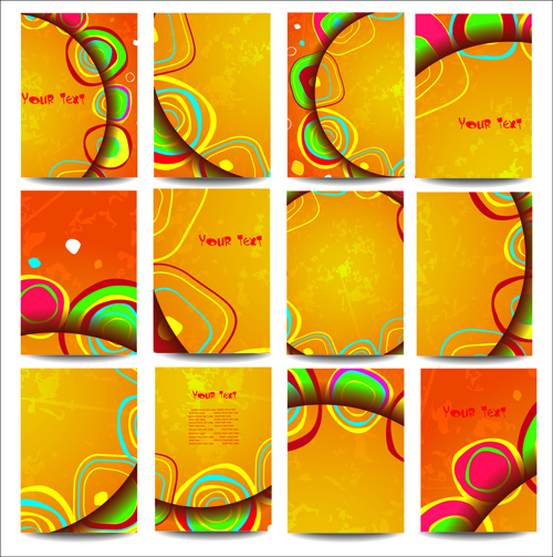 Business posters cover template vector set 04