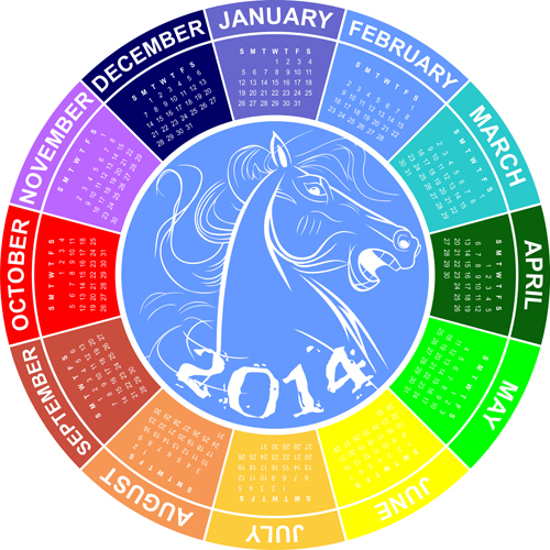 Calendar 2014 vector huge collection 109