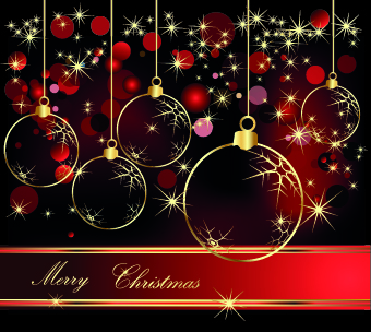 Glowing Christmas ball design vector 04