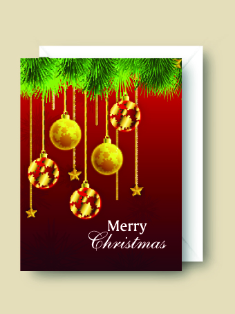 Christmas party flyer vector template 01