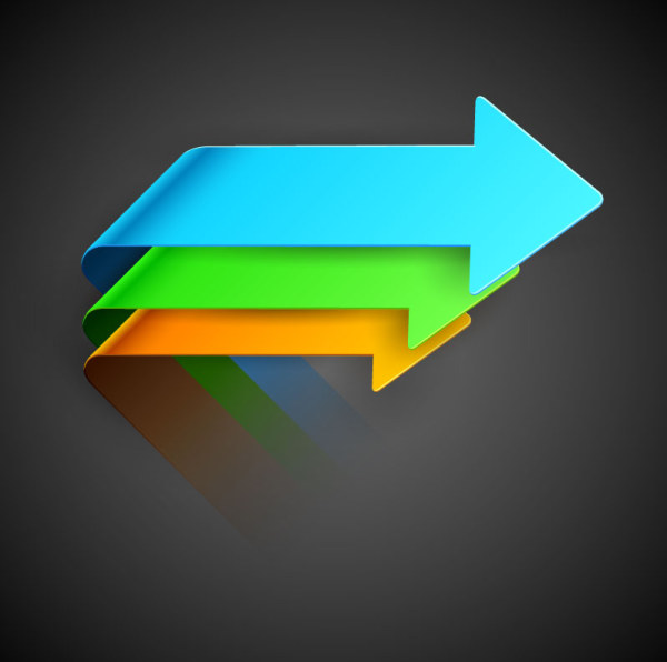 Colored arrow vector illustration