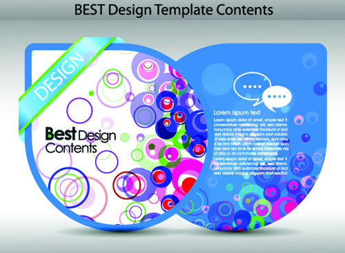 Set of Colorful Design Label vector graphics 01
