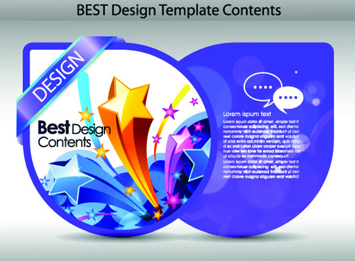 Set of Colorful Design Label vector graphics 04