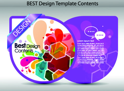 Set of Colorful Design Label vector graphics 05