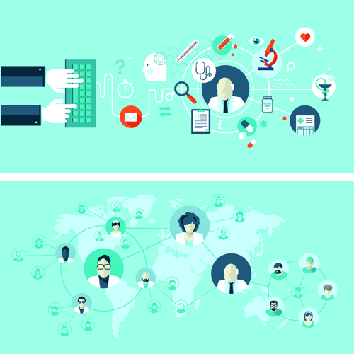 Concept medical business template vector 06