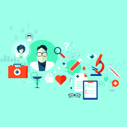 Concept medical business template vector 07
