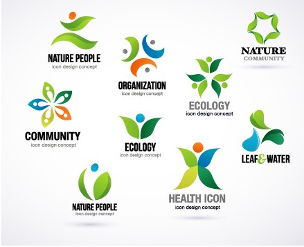 tive Ecology logos design vector set 01 Creative Ecology logos design vector set 01