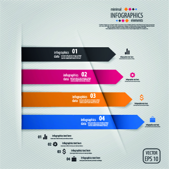 Creative Infographic with Number design vector 01