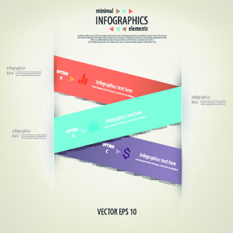 Creative Infographic with Number design vector 04