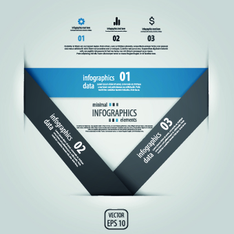 Creative Infographic with Number design vector 05