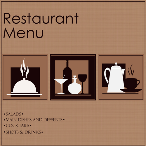 Creative restaurant menu cover design vector 05