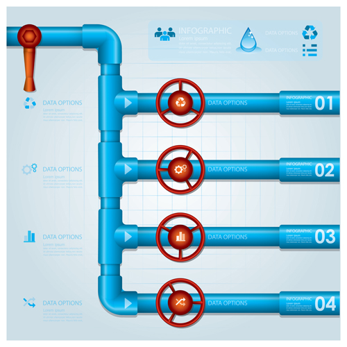 ecology water infographics vector 07 Creative ecology water infographics vector 07