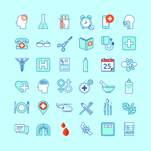 outline medical icons icon creative 