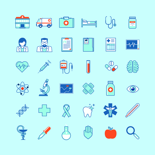 outline medical icons 