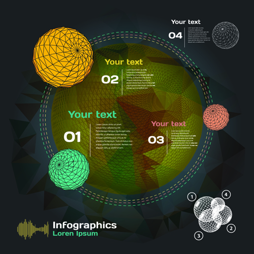 infographic diagrams dark 