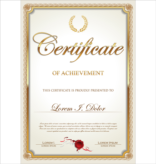template vector template frames exquisite certificate 