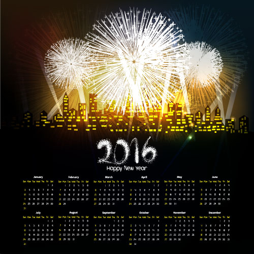 Fireworks calendar 2016 